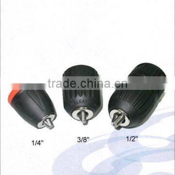3 Jaws Alloy Steel Plastic Body Keyless Drill Chuck For Power Tool