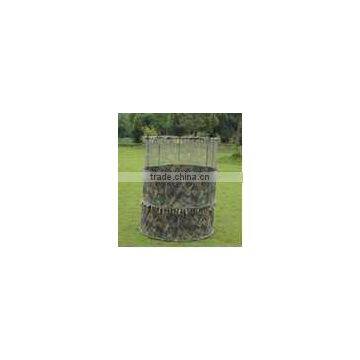 Camouflage barrel huntng tent