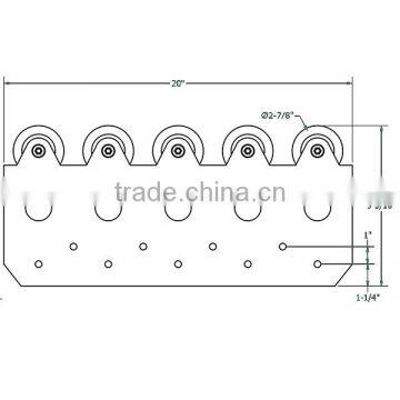 Hot Sale High Quality TSQ04D Flat Track Double Sliding Barn Door Hard photo-2
