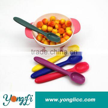 Eco-friendly Silicone Change Colors Baby Toy Spoon