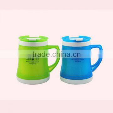 480ml Colorful Plastic Mug With Handle