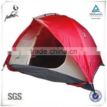 High water proof level 2 layer ripstop polyester cozy family tent with vestibule