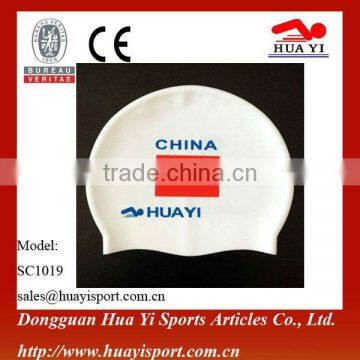Silicone Scupltural Spa Newly National Flag Swimmimg Cap photo-3