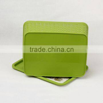 Rattan Laundry Plastic Basket Sundries Storage With Lid & Handle photo-2