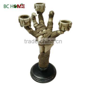 2015 New Resin Halloween decoration Hand bone candle holder