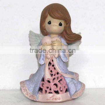 Hotsale Flash Blue Fairy Angel Resin Craft