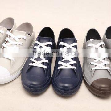 Low Height Lace up Injection Waterproof Fashion Girls Boys Rain Boots Shoes Supplier Manufacturer photo-5