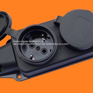 Rubber Three Way Waterproof Socket Outlet (6310E) photo-2