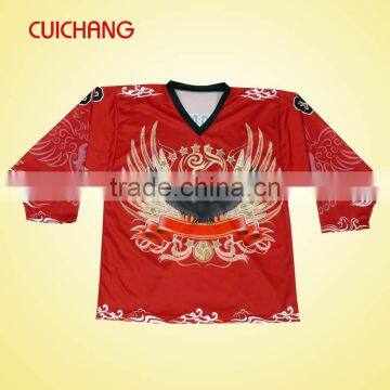 sublimated colorful reversable hockey jerseys