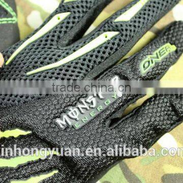 Custom Fashion Green Antislip Abrasion Proof Motor Cycling Gloves photo-2