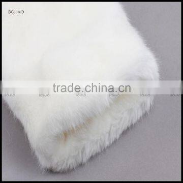 Korean Fashion Style Inter White Fur Parka Coat