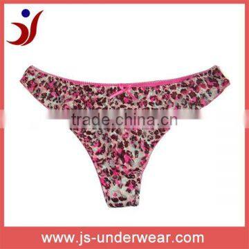 lady wholesale price zebra printed sexy thong underwear