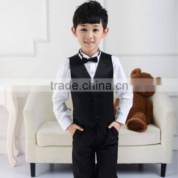 Fashion New Style Black Boys Waistcoat Sets Suit photo-2