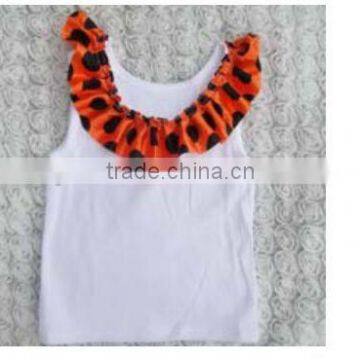 2016 China Product and Wholesale Plain no Sleeve Tank Top With Satin Ruffle for 0month to 10 Years Kids photo-5