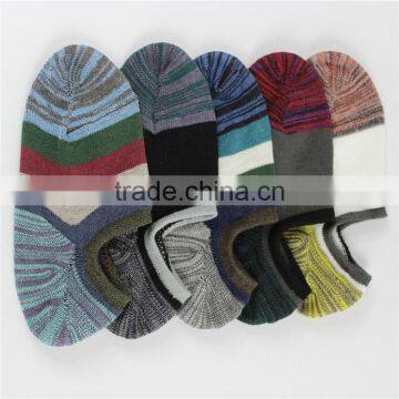 Custom cotton popular striped invisible socks men