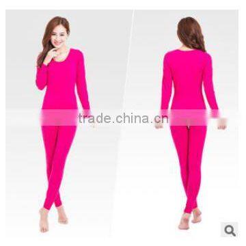 Custom Hot Sale 2014 Thermal Underwear Women's Seamless Body Suit O-neck Winter Warm Tight Slim Long Johns Top+pant Shapewear se photo-5