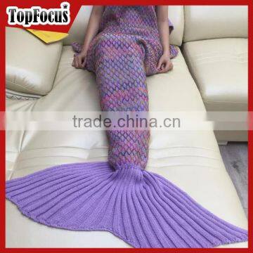 2017 New Arrival Hotsale Adult Knitted mermaid tail Blanket