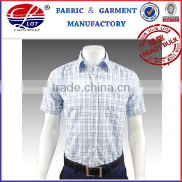 Men's casual short sleeve shirt(CVC 45*45/133*72)