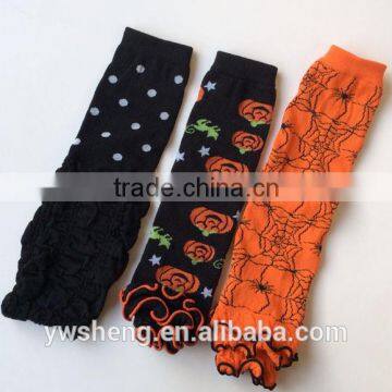 Wholesale fashion kids adorable baby halloween ruffle leg warmers for girls