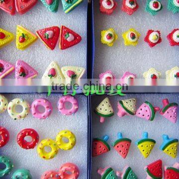 Stylish cake design earrings,fashion bulk earring wholesale for young man