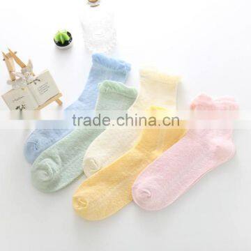 Zm40582b Women Mid-calf Length Sock Ladies Pure Color Cotton Socks photo-2