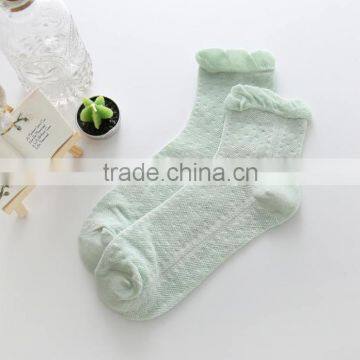 Zm40582b Women Mid-calf Length Sock Ladies Pure Color Cotton Socks photo-4