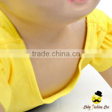 Kids Cute Unisex Remake Props Bee Cosplay Yellow And Black Flutter Sleeve One Piece Beach Clothes With Cap 2pcs Swimwear photo-4