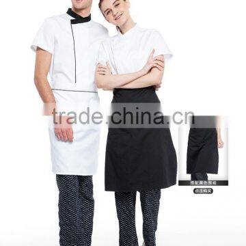 Juqian Traditional Fit White Short Sleeve Chef Coat Uniform/Knotted Cloth Buttons 100% Cotton Cook Uniform photo-4