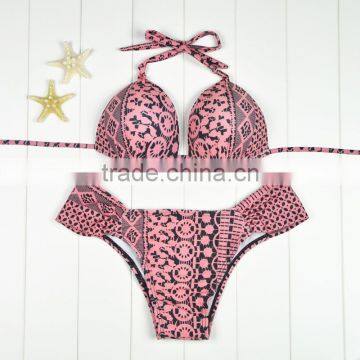 Polyester Bikini different size for choice & padded blue girls swimwear 59377