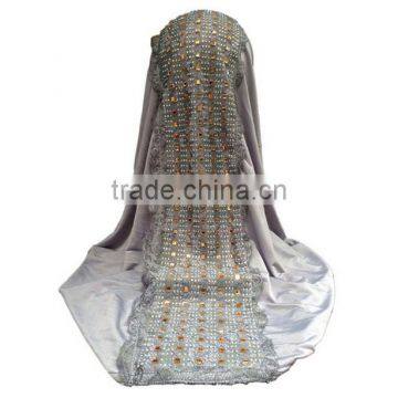 Multicolor Fashion Drape Pearl Head Muslim Woman Hijab Chiffon Lady Scarf photo-6