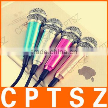 Factory Oem good quality mobile phone microphone , wired mobile phone microphone for Mobile Phone Sing Song