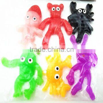 small 6 Alien TPR sticky toy sticky alien animal toys