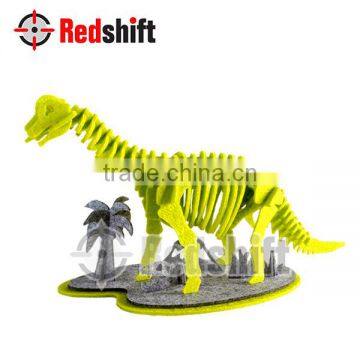 Hard felt puzzle educational toy Brachiosaurus 3D felt Puzzle