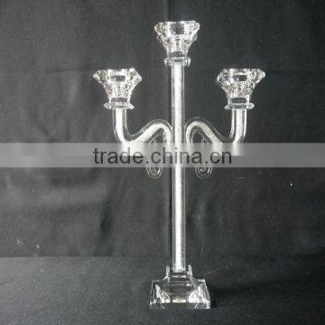 3 Arms Candle Holder,Crystal Candle Holder For Wedding Table Decoration