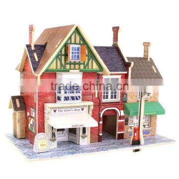 DIY Wood Assembling Toys Wooden Model Of Three-dimensional 3D Puzzle Educational Toys for Children Castle Model Jigsaw Puzzle photo-3