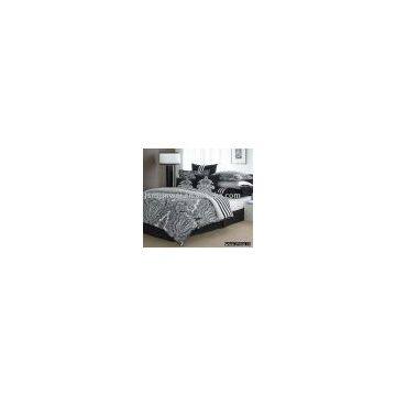 4pcs Printed and Embroidery Bed Sheet Set