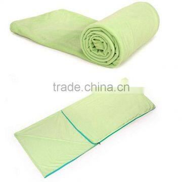 2013 Hot Sale Bright Colors Anti-pilling Polar Fleece Camping Sleeping Bag &Bedsheet With Zipper photo-2