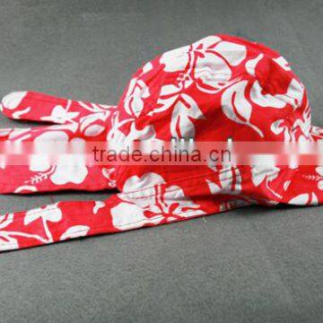 cotton printing red bandit hat pirate cap