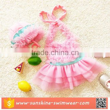 Wholesale Flounce Princess Spandex Swimwear For Girl Kids