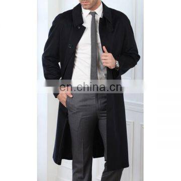 Luxury classic style wool long overcoats for men