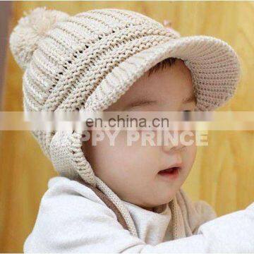 Baby crochet beanie hat with tail