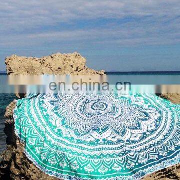 Wholesale Microfiber Print Beach Towel Cotton Round Donut Beach Towel
