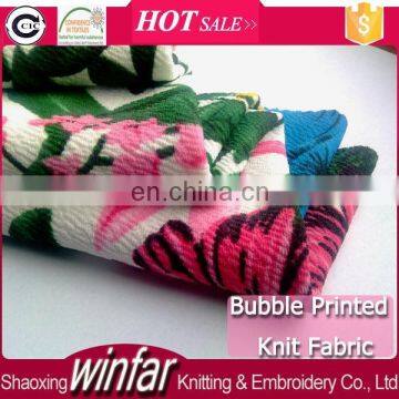 Winfar Knitting textile polyester DTY composition print bubble fabric