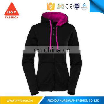 100% cotton china black wholesale women hoodies