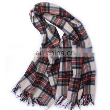 inner mongolia factory wholesale stock 2017 autumn winter warm women scarf fashionable scotland tartan check plaid wool shawl