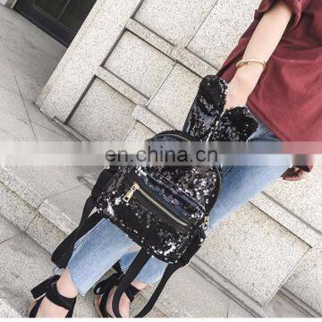 Fashion Personality Cool Rabbit Ears Sequins Backpack photo-2