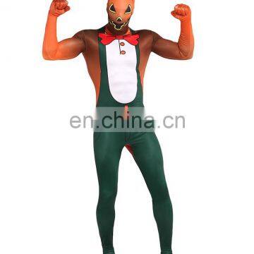 Halloween Lycra Spandex Zentai Suits Wrestling Cosplay Costume Superhero Pumpkin S-XXL photo-3