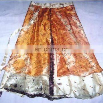 Saree Printed WRAPE ROUND MIX SILK PRINTED LONG SKIRTS photo-4