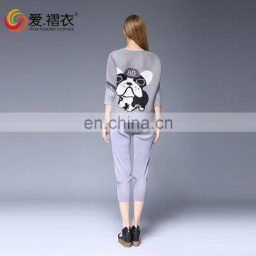 Beautiful School Clothing Pink Light Gray Young Girls Pleated Twinset / Blouses photo-6