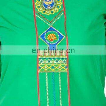 100% Cotton Made Round Neck With Intricate Embroidery at Front Kurti for Woman photo-3